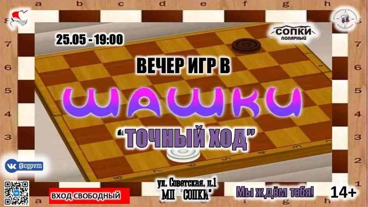 Наш Cевер | Вечер игр в шашки «Точный ход»